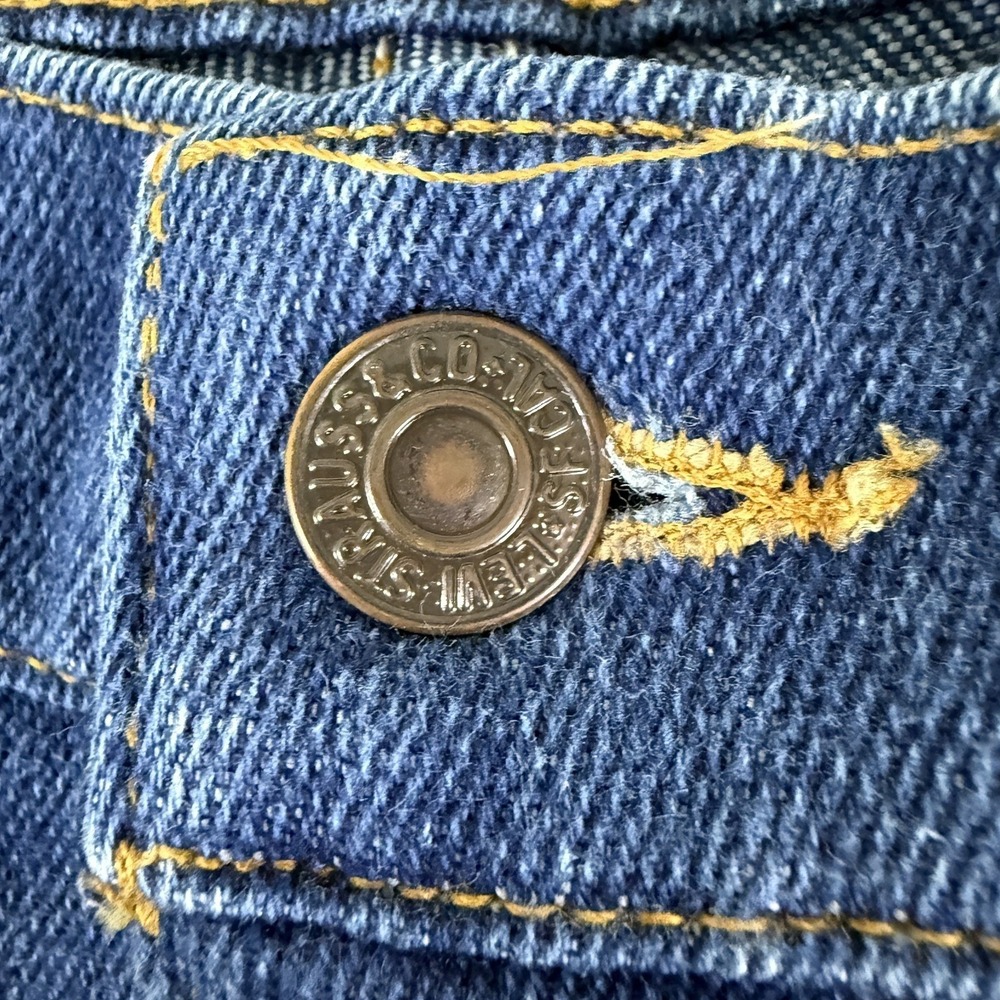 Vintage Levi's 552 Jeans Blue Tag W38 Fits W36‎ 80s Made In USA Dark Indigo Wash - Picture 8 of 12